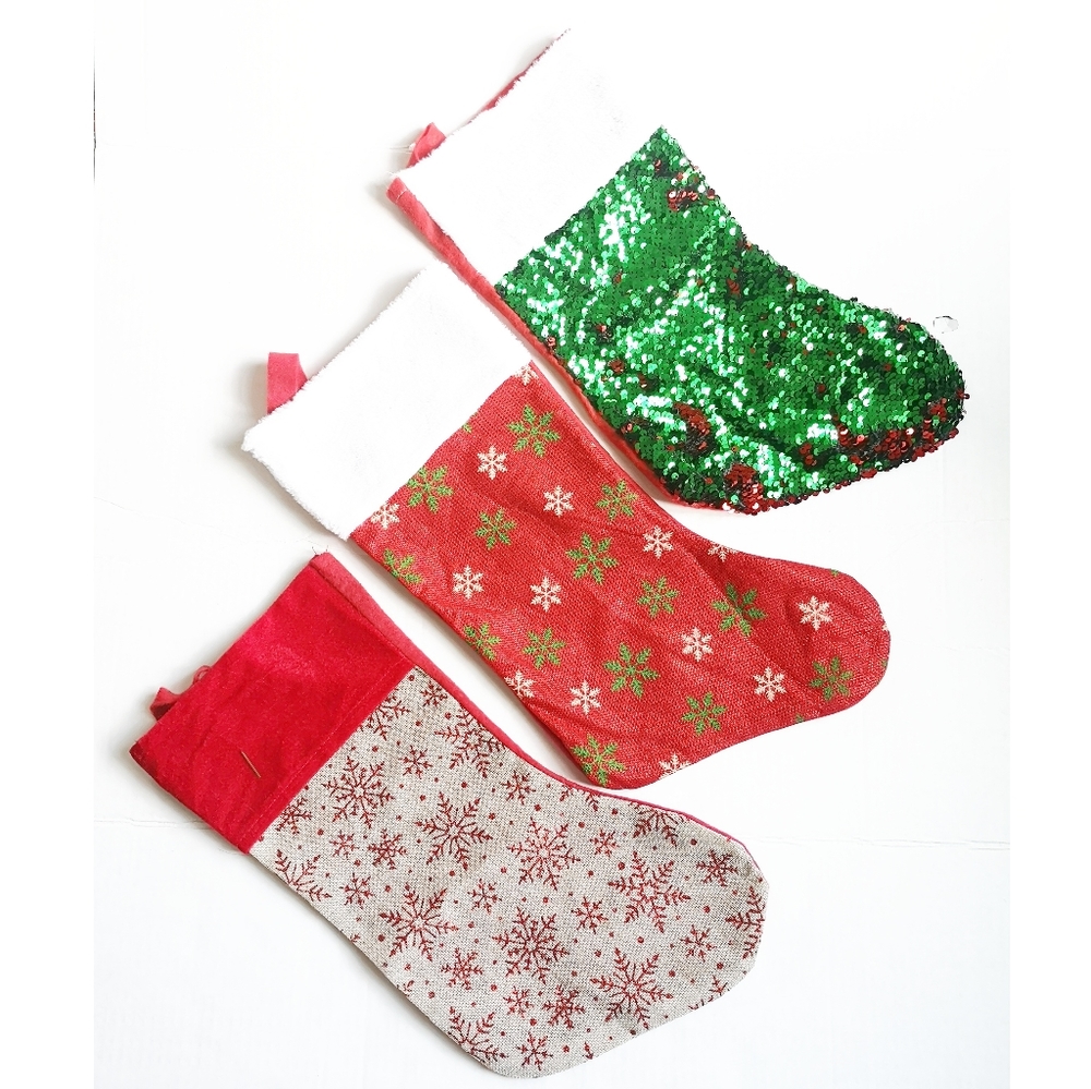 Large Sock for Christmas gift lot 3pcs